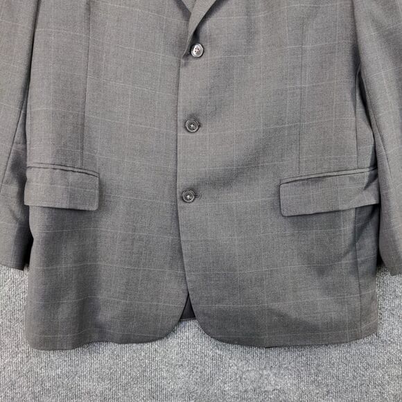 Jos. A. Bank Blazer Jacket Mens 3-Button Long Sleeve Gray Shoulder Pad - Picture 3 of 13